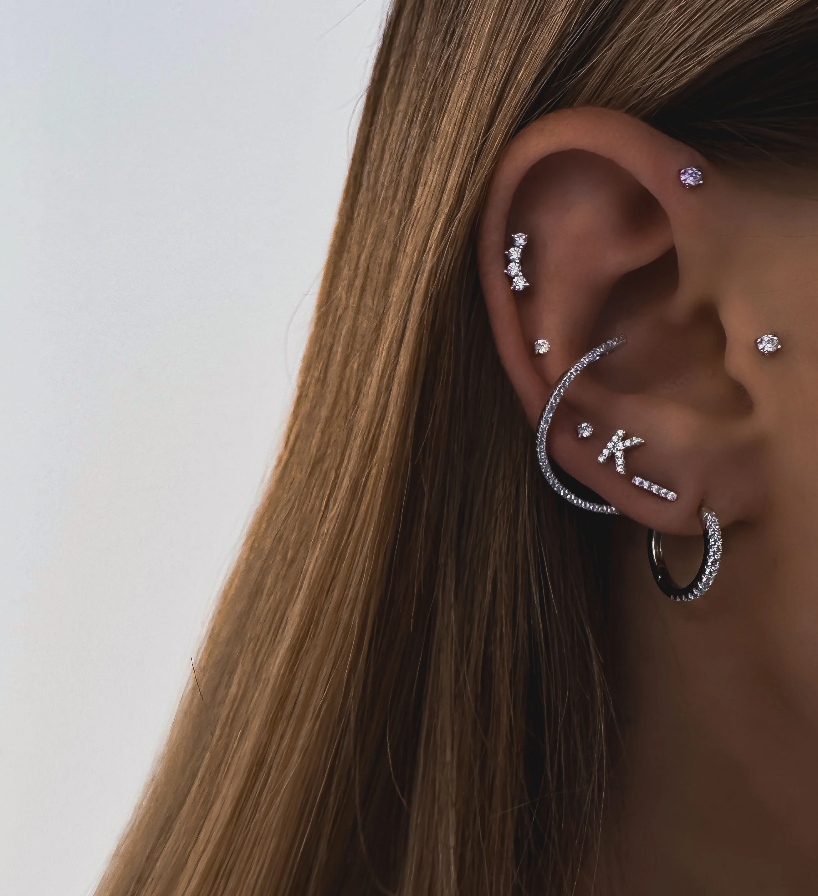 BOUCLE "LETRA ZIRCON" ARGENT - Image 3