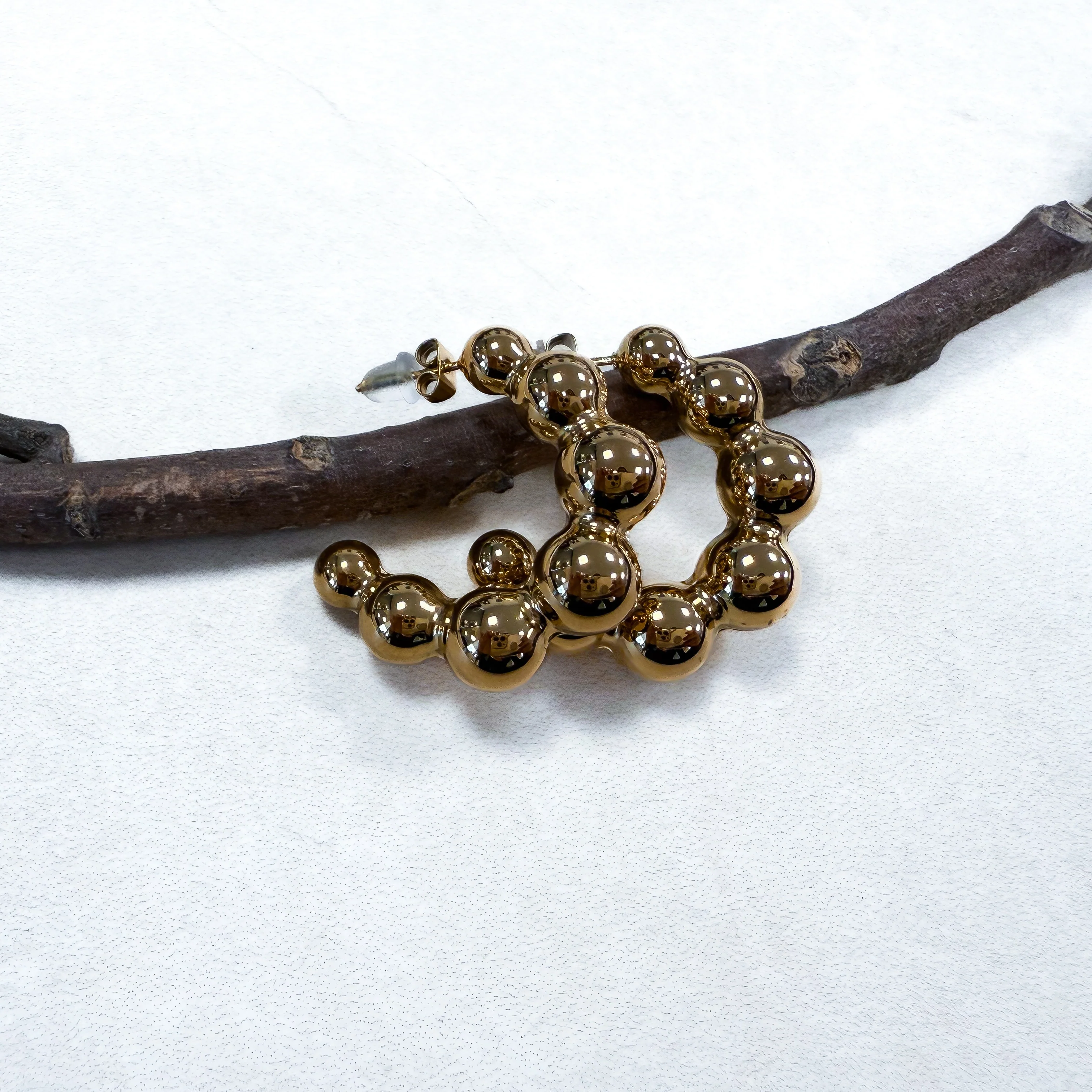 BOUCLES "CREOLES BUBBLE" - Image 4