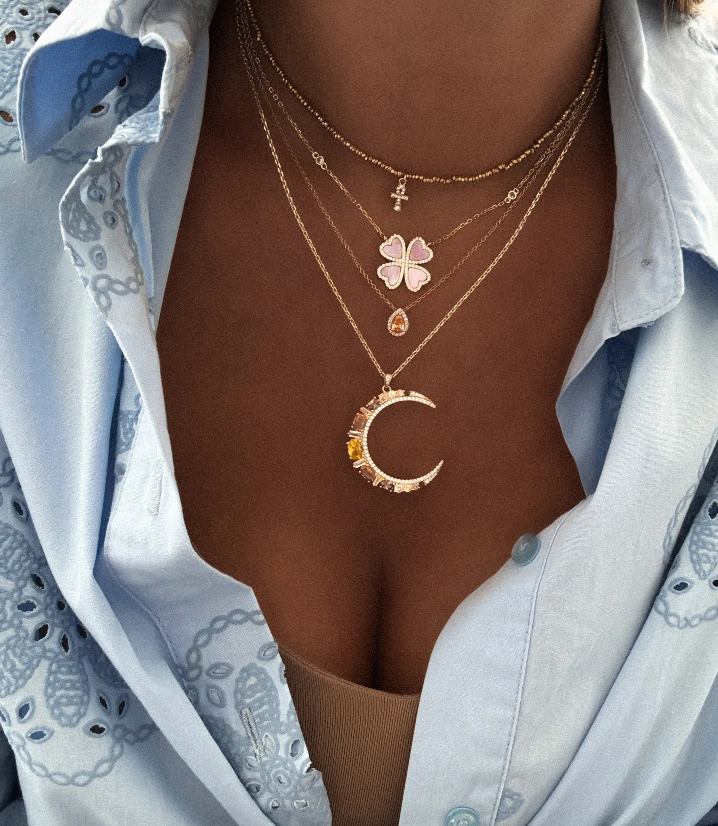 COLLIER "MOON XL CHOCO" - Image 7