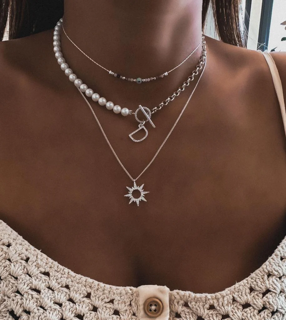 COLLIER "SYLLA PEARL" ARGENT PERSONNALISABLE - Image 3